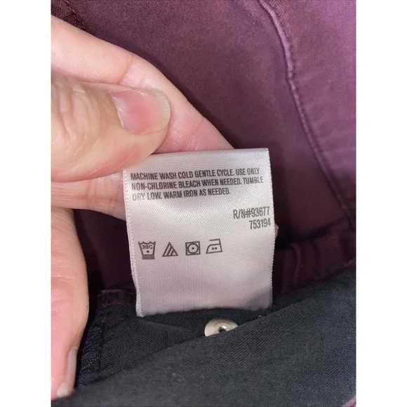 Liz Claiborne Womens Burgundy Soft  Pants Size 8 Stretch Cotton Twill Mid Rise - Picture 8 of 11